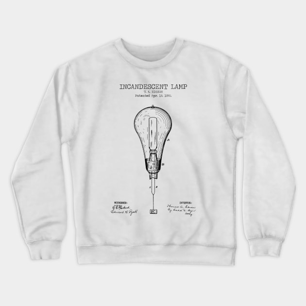 EDISON LIGHT BULB Crewneck Sweatshirt by Dennson Creative